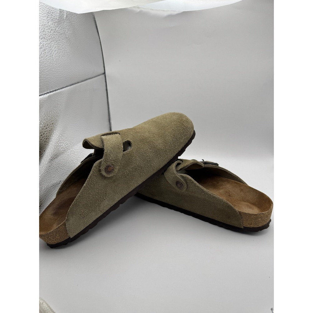 Authentic Birkenstock Boston Suede Clog Size 41 Regular Pre-2017 Yellow Print - Picture 12 of 16